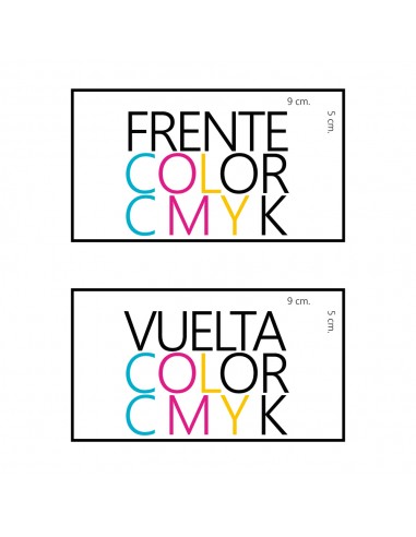 Mil Tarjetas Laminadas 300g 4x4: Color al Frente y Dorso